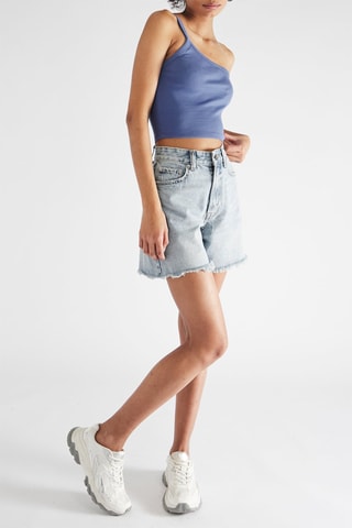 Crop top asymétrique - Bleu