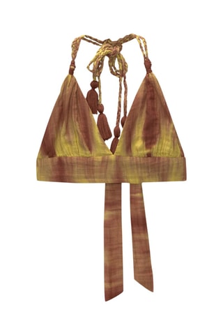 Crop top tie and dye - Giallo