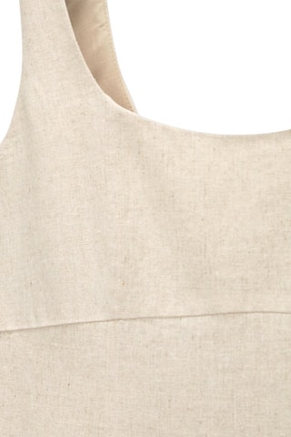 Abito con volant in lino - Beige