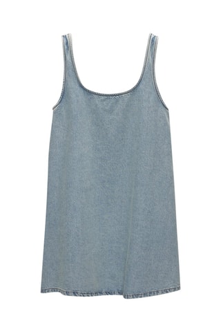 Robe trapèze en jean - Bleu clair