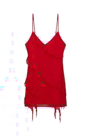 Robe volantée - Rouge