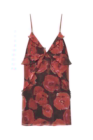 Robe volantée - Rouge