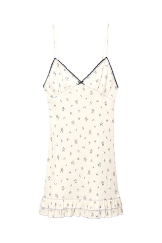 Abito con volant - Ecrù