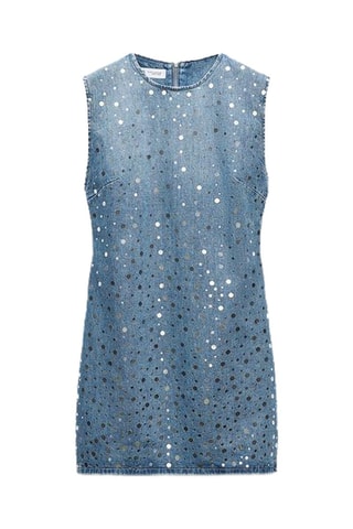 Robe droite en jean - Bleu