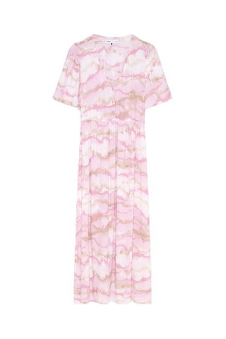 Abito midi tie and dye - Rosa e bianco