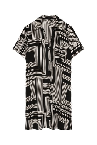 Abito a camicia - Nero ed ecrù