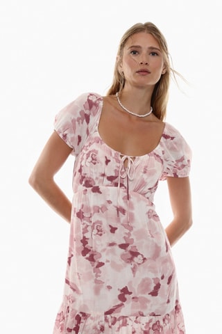 Robe droite - Rose et blanc