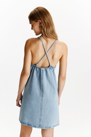 Robe droite en jean - Ciel