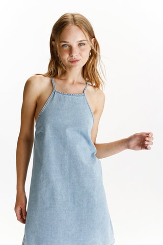 Robe droite en jean - Ciel