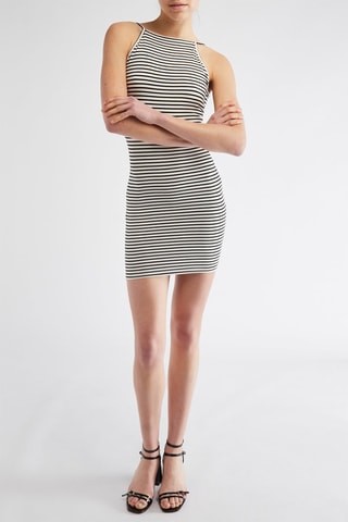 Robe courte - Blanc et noir