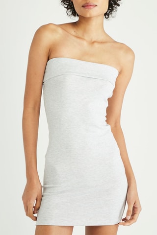 Abito bustier - Grigio chiaro