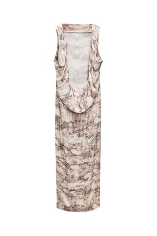 Robe midi sans manches - Beige