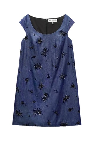 Robe droite en jean - Indigo