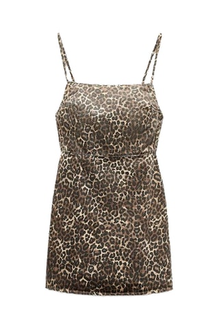 Abito a tubino in jeans - Nero e marrone chiaro