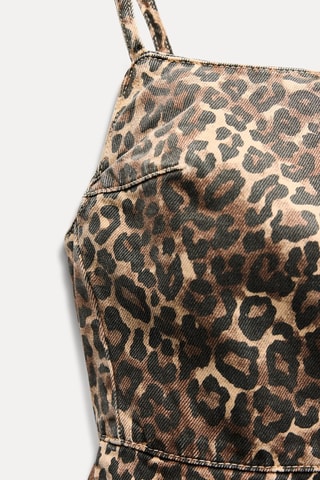 Abito a tubino in jeans - Nero e marrone chiaro