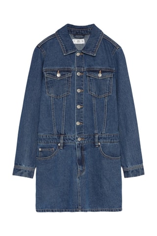 Robe droite en jean - Bleu