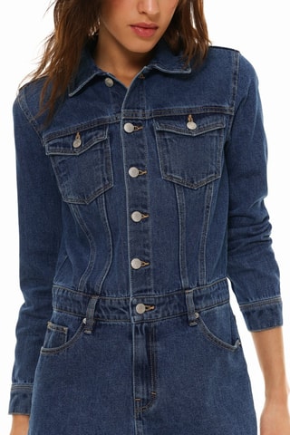 Robe droite en jean - Bleu