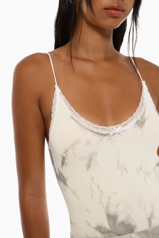 Body tie and dye - Blanc et gris foncé