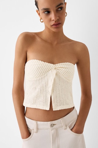 Crop top bustier - Beige