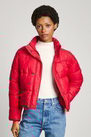 Piumino con cappuccio Carley - Rosso