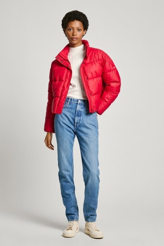 Piumino con cappuccio Carley - Rosso