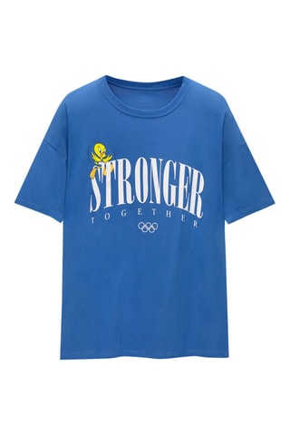 T-shirt Titti Titti e Silvestro Looney Tunes - Blu