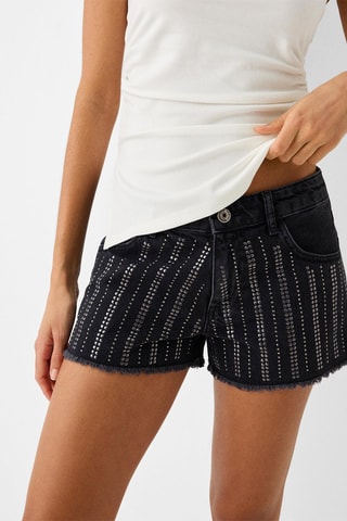 Short en jean - Noir