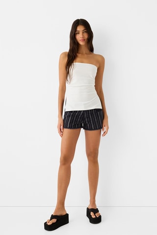 Short en jean - Noir