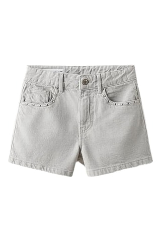 Short en jean - Gris clair