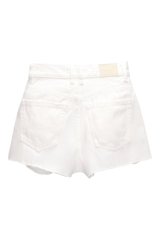 Short mom en jean - Blanc