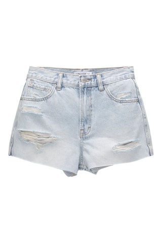 Short mom en jean - Bleu clair