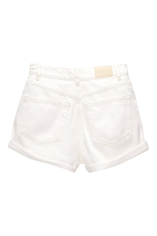 Short mom en jean - Blanc