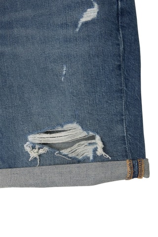 Bermuda slim in jeans - Blu