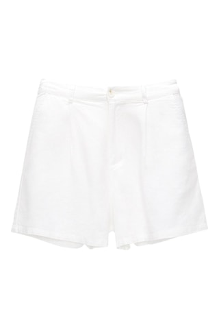 Bermuda en lin - Blanc