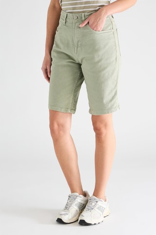 Bermuda in jeans a vita alta - Verde acqua