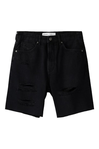 Bermuda in jeans - Nero