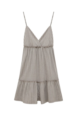 Tuta corta - Taupe e bianco