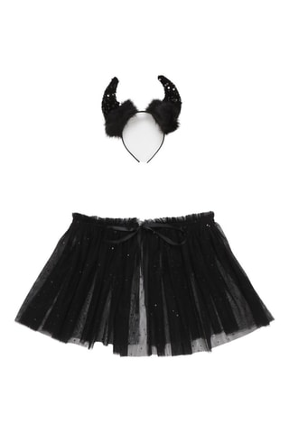 Cerchietto e gonna - Nero