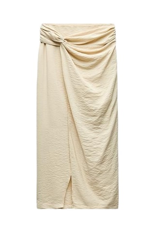 Jupe portefeuille - Beige