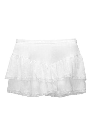 Jupe volantée  - Blanc