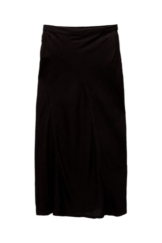 Jupe longue en lin - Noir