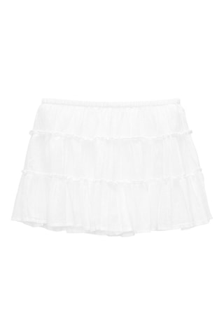 Jupe volantée - Blanc