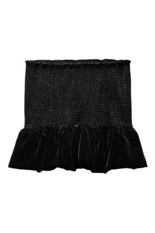 Minijupe en velours - Noir