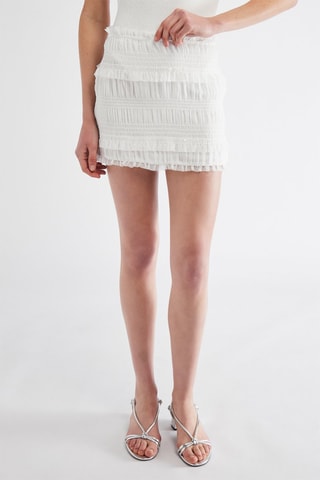 Minijupe taille haute - Blanc