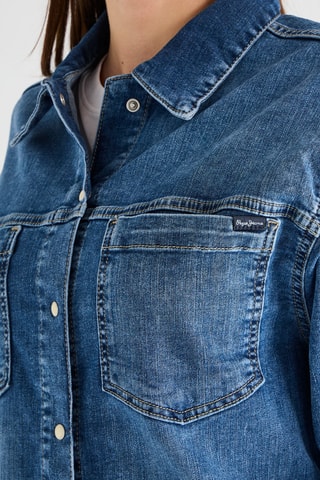 Chemisier en jean - Bleu foncé