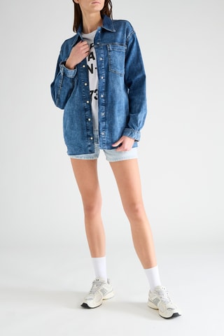 Chemisier en jean - Bleu foncé