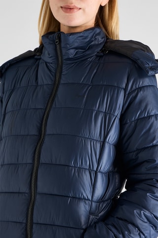 Piumino lungo con cappuccio - Navy