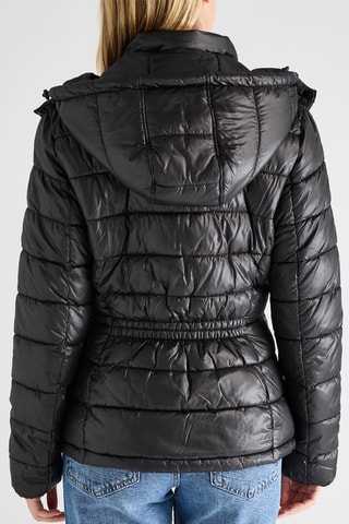 Piumino con cappuccio - Nero