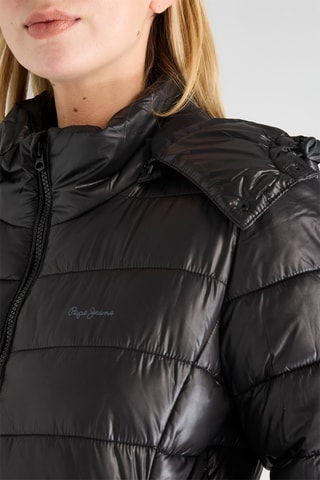 Piumino con cappuccio - Nero