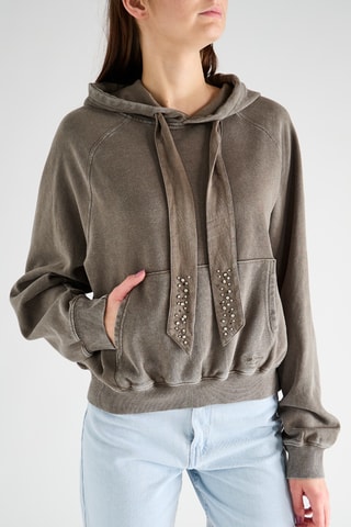 Felpa con cappuccio - Grigio